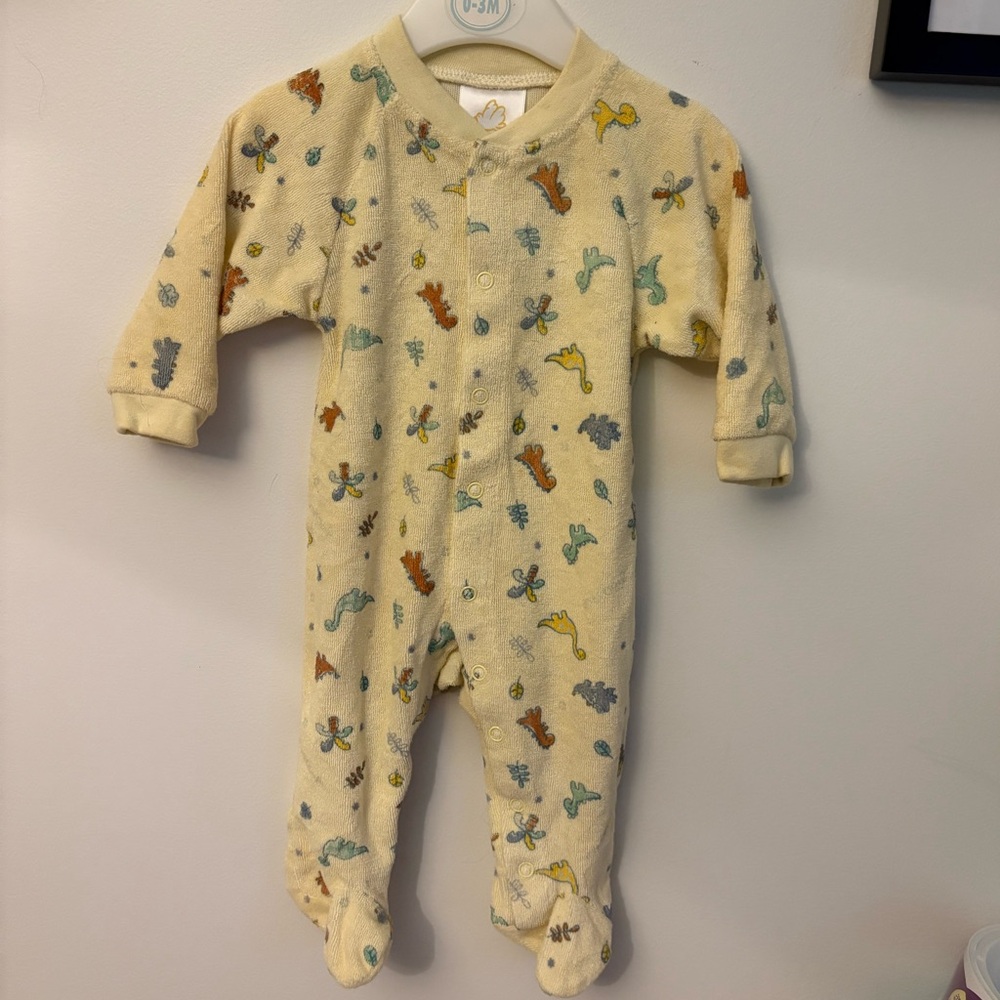 Baby’s Own Cream Dinosaur Onesie